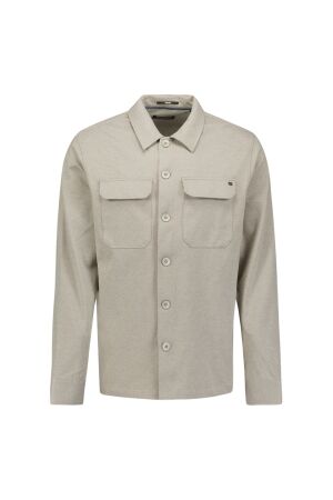 No- Excess No- Excess overshirt full button melange twill effect 3351080 Overshirt 041 light brown