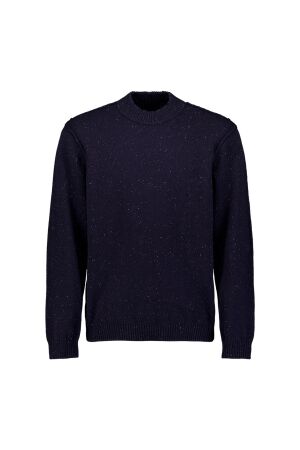No- Excess No- Excess pullover turtle neck melange neps with wool 332108 Sweater 178 dark night