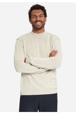 No- Excess No- Excess pullover turtle neck melange neps with wool 332108 Sweater 014 stone