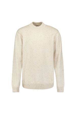 No- Excess No- Excess pullover turtle neck melange neps with wool 332108 Sweater 014 stone