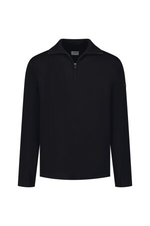 No-Excess No- Excess pullover wing collar half zip relief 33210920 Sweater 020 black