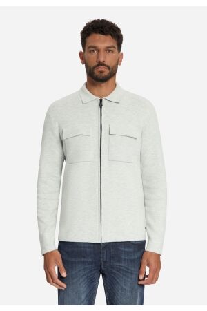 No-Excess No- Excess cardigan full zip melange soft touch knit 33210971 Overshirt 110 light grey melange