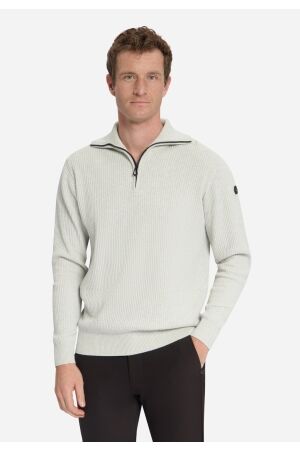 No-Excess No-Excess pullover half zip wing collar tuck stitch 33230932 Trui 110 light grey melange