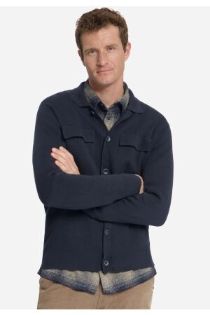 No- Excess No- Excess cardigan full button heavy knit 33250801 Overshirt 178 dark night