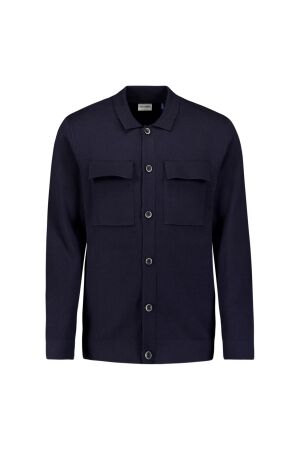No- Excess No- Excess cardigan full button heavy knit 33250801 Overshirt 178 dark night