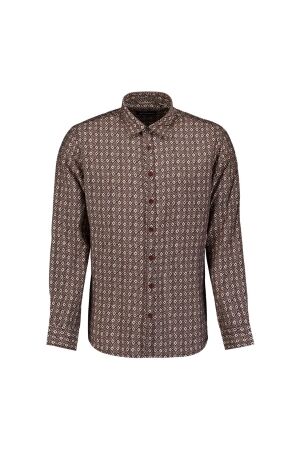No-Excess No- Excess shirt allover printed 33450951 Overhemd 041 light brown