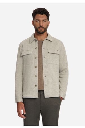 No-Excess No-Excess overshirt full button solid jacquard and chest poc Overshirt 122 cement