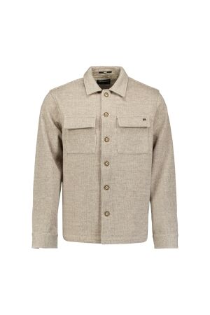 No-Excess No-Excess overshirt full button solid jacquard and chest poc Overshirt 122 cement