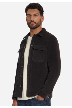 No- Excess No- Excess overshirt full button rib sweat 33510826sn Overshirt 047 earth