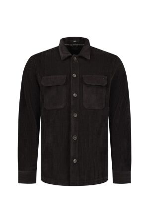 No- Excess No- Excess overshirt full button rib sweat 33510826sn Overshirt 047 earth