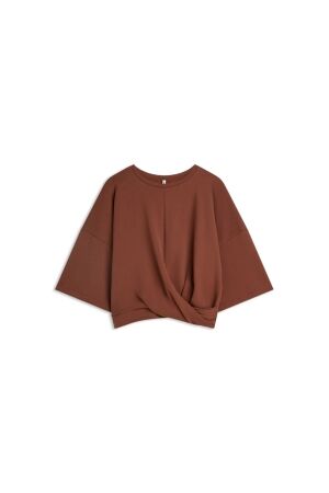 Summum Summum wrap kimono sweatshirt 3s5356-30811 Sweater 757 toffee