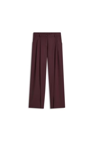 Summum Summum trousers wide leg fluid 4s2872-11851 Broek 335 dark burgundy