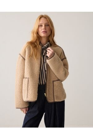 Summum Summum jacket bonded teddy 1s1312-12512 Jackets 708 light taupe