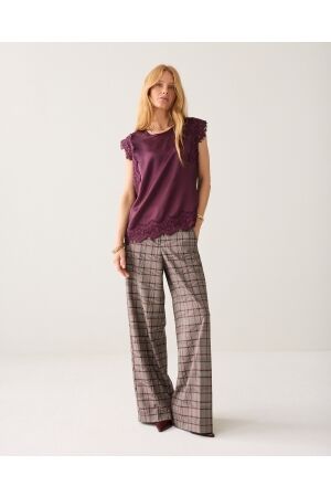 Summum Summum top sleeveless silky casual 2s3542-12493 Tops en Singlets 335 dark burgundy