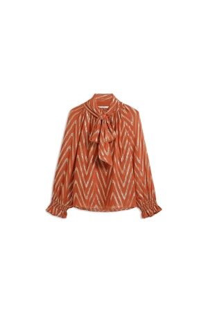 Summum Summum top viscose georgette metallic 2s3533-12527 Blouse 508 goji berry