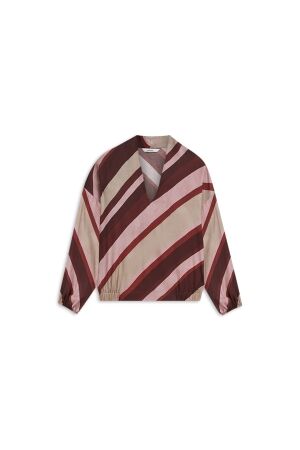 Summum Summum top v neck stripe printed 2s3560-12488 Sweater 120 multicolour