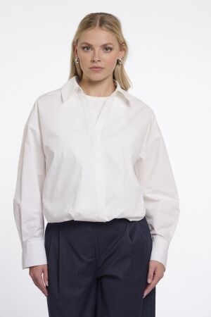 Rino & Pelle Rino & Pelle wrap blouse with fixed innertop nio.7002611 Blouse 10 white