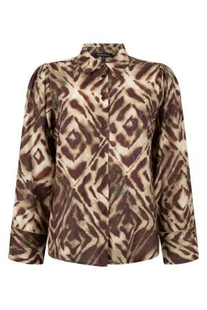 Tramontana Tramontana blouse fading diamonds  c14-21-301 Blouse 009992-printbrowns