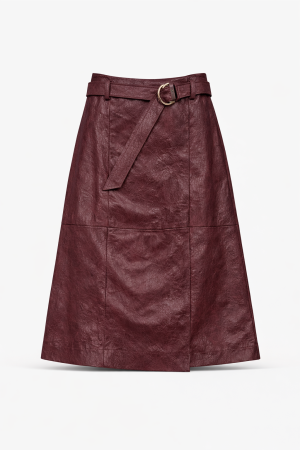 Tramontana Tramontana cracked pu skirt  c15-21-201 004580-pomegranate