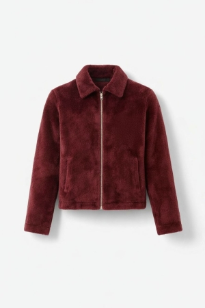 Tramontana Tramontana fluffy jacket  c46-21-801 Jackets 004580-pomegranate