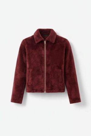 Tramontana Tramontana fluffy jacket  c46-21-801 Jackets 004580-pomegranate