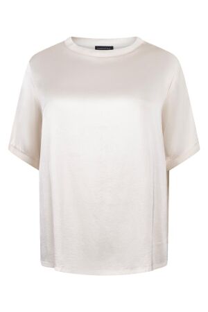 Tramontana Tramontana satin short-sleeve top  s01-21-401 T-shirt Korte mouw 001350-snow