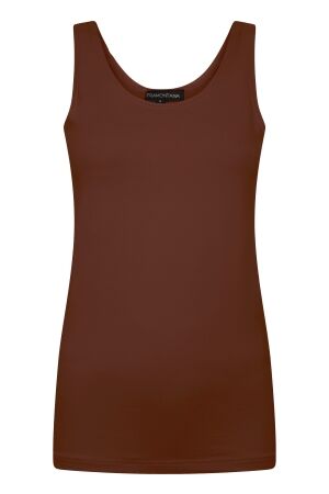 Tramontana Tramontana pia style top  q01-21-402 Tops en Singlets 002650-chocolate
