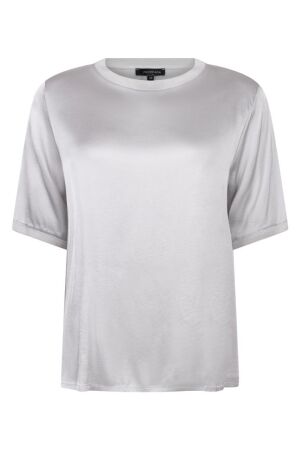 Tramontana Tramontana satin short-sleeve top  s01-21-401 T-shirt Korte mouw 007040-lightgrey