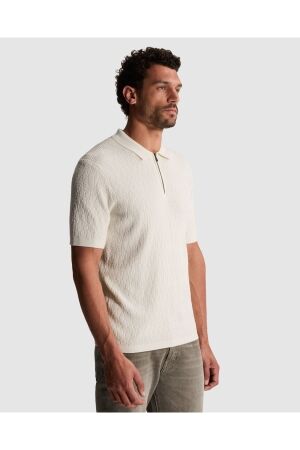 Cast Iron Cast Iron regular fit cotton modal cpss2608850 Poloshirts 7555 white down