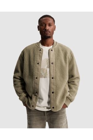 Cast Iron Cast Iron relaxed fit sherpa csw2609438 Sweater 6412 stone green