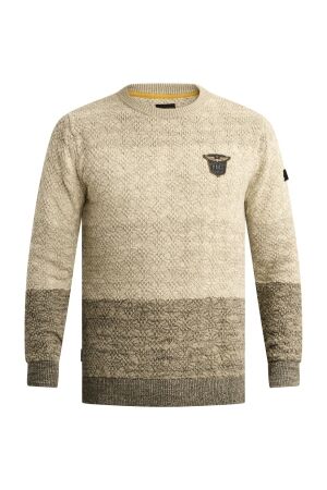 PME Legend PME Legend gradient knit pkw2609334 Trui 7013 bone white