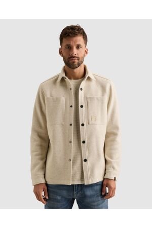 PME Legend PME Legend the james bonded woollike shirtjacket psi2609241 Overhemd 7013 bone white