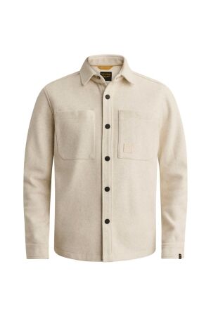PME Legend PME Legend the james bonded woollike shirtjacket psi2609241 Overhemd 7013 bone white