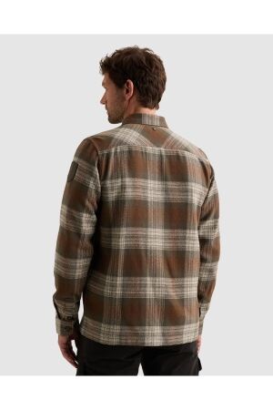 PME Legend PME Legend the jones brushed shadow grindle check psi2609264 Overhemd 8168 cappuccino