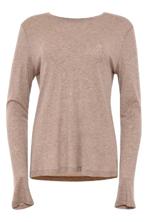 Maicazz Maicazz viana- t shirt fa26.70.914 T-shirt Lange mouw sand