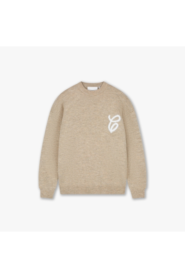 Croyez Homme Fluffy Essence Knit Sweater CRB50026007 40003 cream