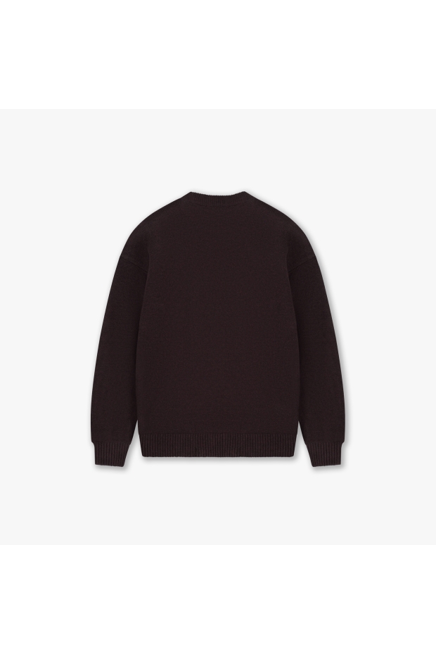 Croyez Homme Fluffy Essence Knit Sweater CRB50026007 45009 raisin red