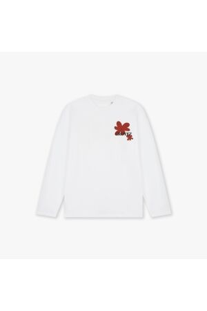 Croyez Homme Croyez Homme botanique longsleeve t-shirt crb50026043 Longsleeves 40001 white