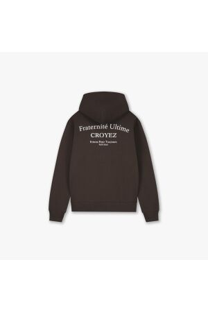 Croyez Homme Croyez Homme fraternité ultime zip hoodie crd10999001 Hoodies 50012 dark brown