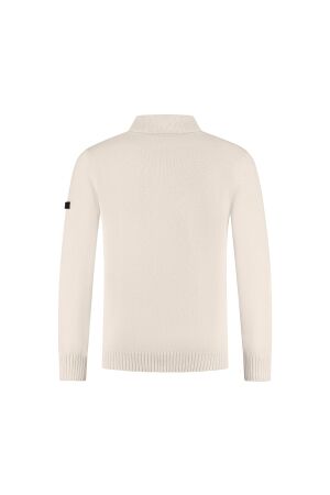 Malelions Malelions premium knitted bouclé longsleeve polo mpd50026053 Poloshirts 40002 off-white