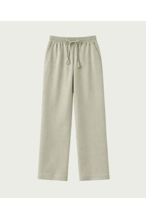 Elvira Casuals Elvira Casuals trouser jessie e2 26-024 Broek 1068 sage stripe linen
