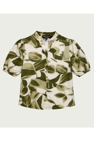 Elvira Casuals Elvira Casuals blouse mira e2 26-026 Blouse 1071 green desert flower