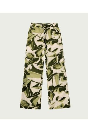 Elvira Casuals Elvira Casuals trouser mira e2 26-028 Broek 1071 green desert flower