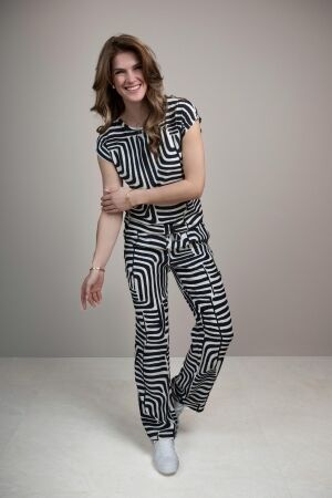 Elvira Casuals Elvira Casuals top betty e2 26-066 T-shirt Korte mouw 940 african zebra