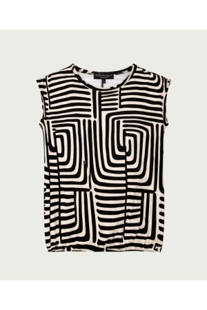 Elvira Casuals Elvira Casuals top betty e2 26-066 T-shirt Korte mouw 940 african zebra