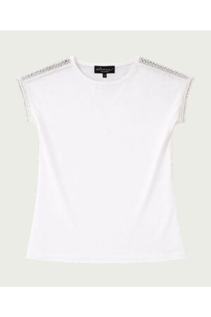 Elvira Casuals Elvira Casuals top lianne e2 26-069 T-shirt Korte mouw 15 off white