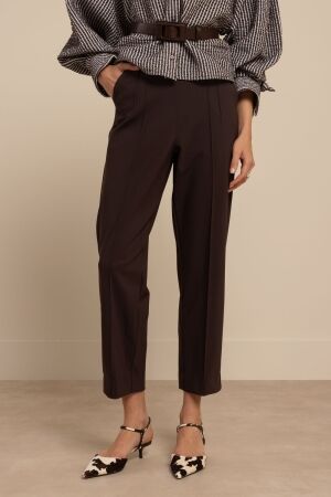Studio Anneloes Studio Anneloes roisin bonded trousers 13560 Broek 8700 espresso