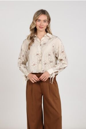 Nukus Nukus bailey blouse flower nkf02118 Blouse 9 sand