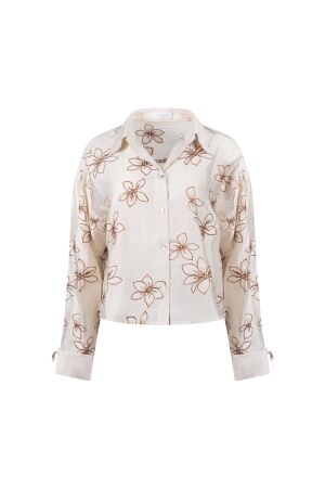 Nukus Nukus bailey blouse flower nkf02118 Blouse 9 sand