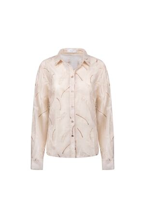 Nukus Nukus aysha blouse feathers nkf02179 Blouse 9 sand